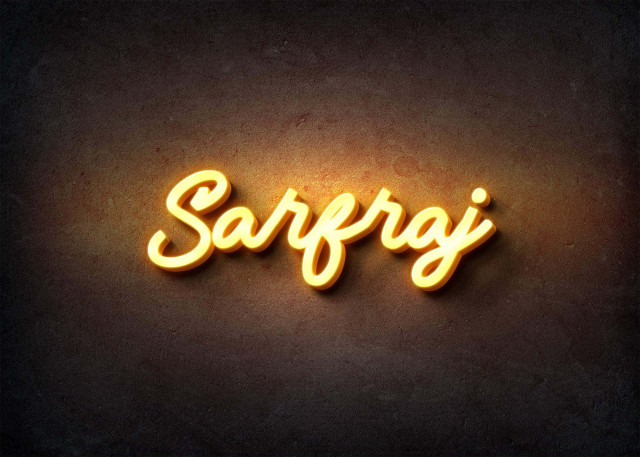 Free photo of Glow Name Profile Picture for Sarfraj