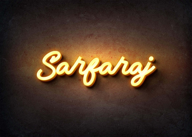 Free photo of Glow Name Profile Picture for Sarfaraj