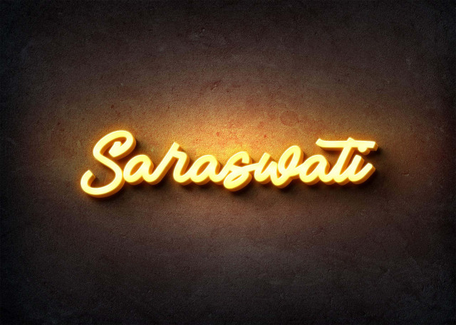 Free photo of Glow Name Profile Picture for Saraswati