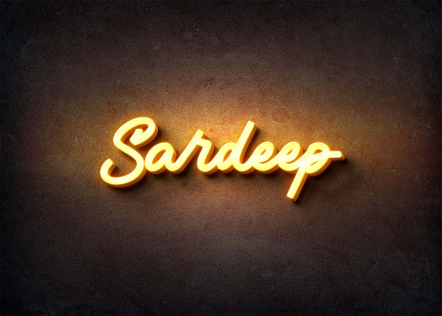 Free photo of Glow Name Profile Picture for Sardeep