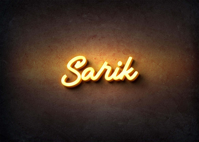 Free photo of Glow Name Profile Picture for Sarik