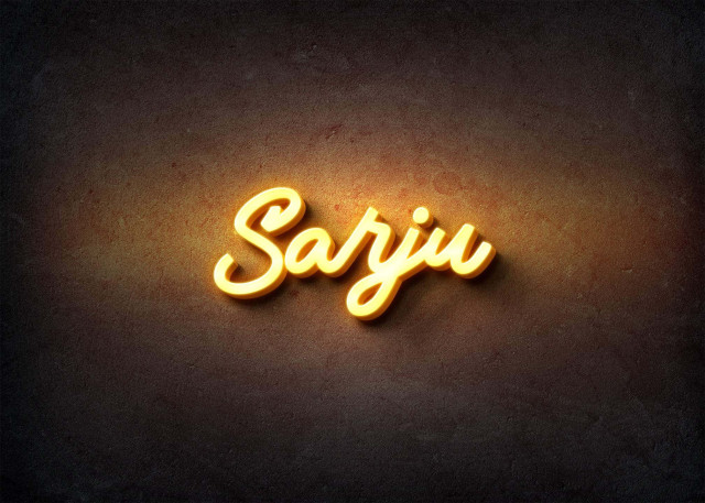 Free photo of Glow Name Profile Picture for Sarju