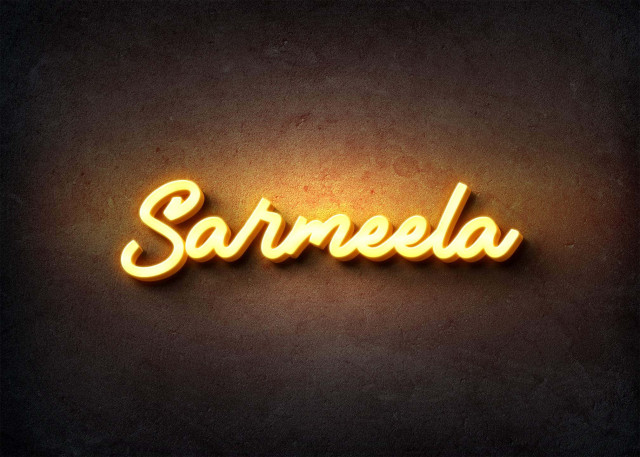 Free photo of Glow Name Profile Picture for Sarmeela