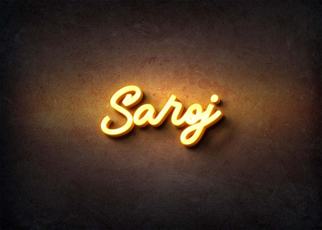 Free photo of Glow Name Profile Picture for Saroj