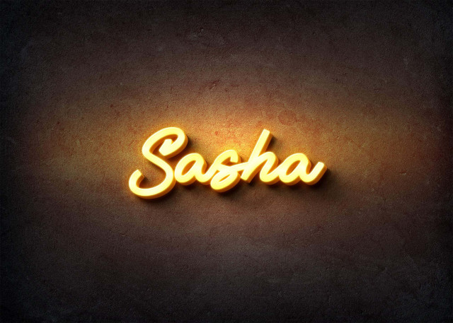 Free photo of Glow Name Profile Picture for Sasha