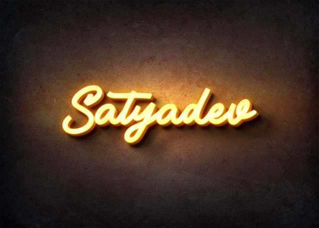 Free photo of Glow Name Profile Picture for Satyadev