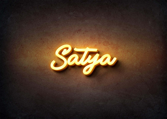 Free photo of Glow Name Profile Picture for Satya
