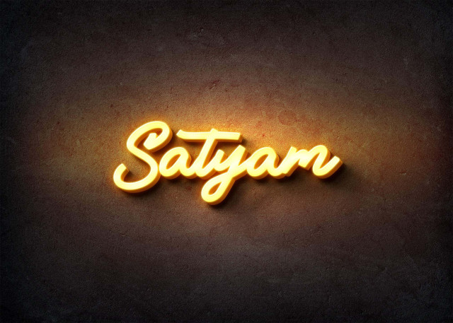 Free photo of Glow Name Profile Picture for Satyam