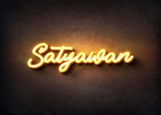 Free photo of Glow Name Profile Picture for Satyawan