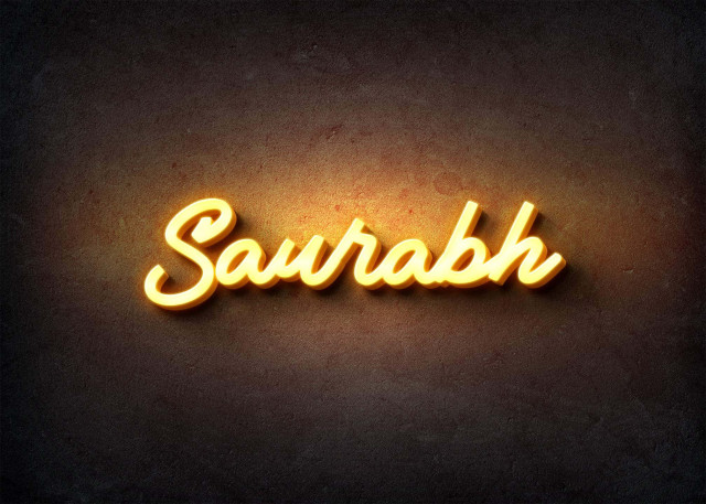 Free photo of Glow Name Profile Picture for Saurabh