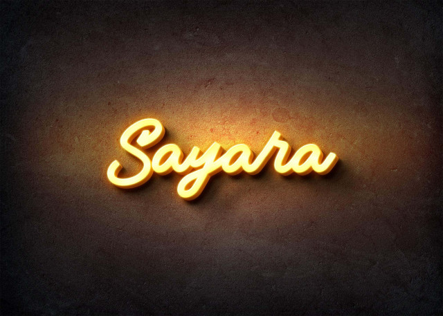 Free photo of Glow Name Profile Picture for Sayara