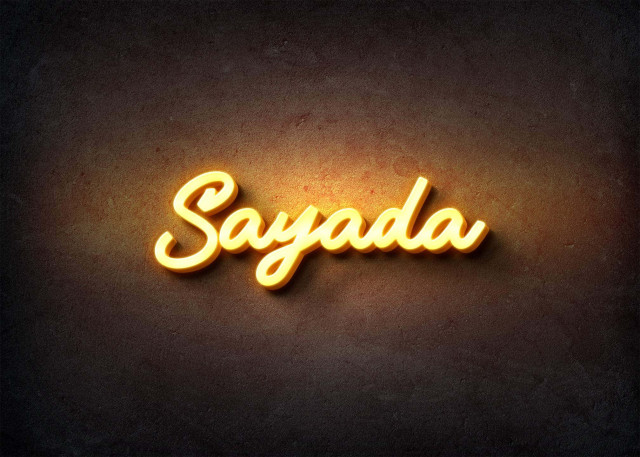 Free photo of Glow Name Profile Picture for Sayada