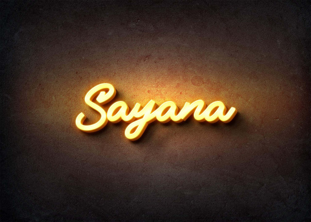 Free photo of Glow Name Profile Picture for Sayana