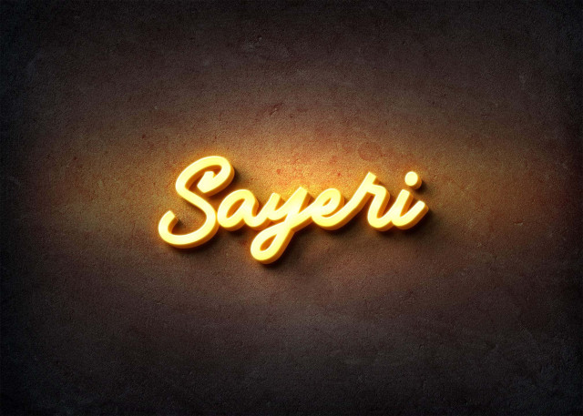 Free photo of Glow Name Profile Picture for Sayeri