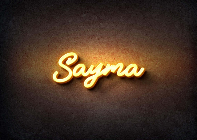 Free photo of Glow Name Profile Picture for Sayma
