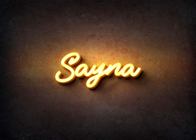 Free photo of Glow Name Profile Picture for Sayna