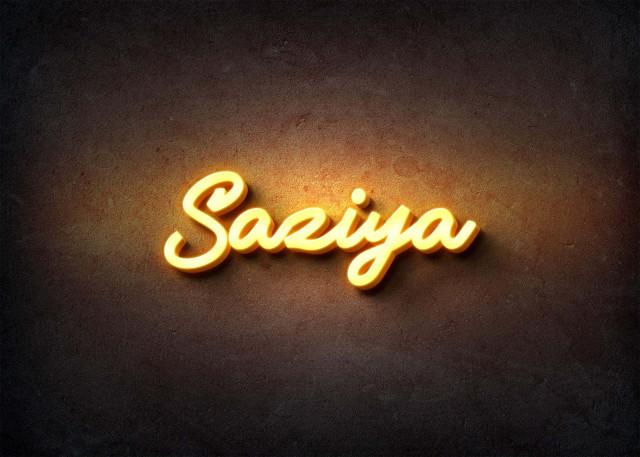 Free photo of Glow Name Profile Picture for Saziya