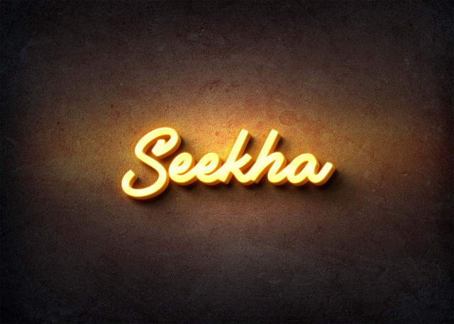 Free photo of Glow Name Profile Picture for Seekha