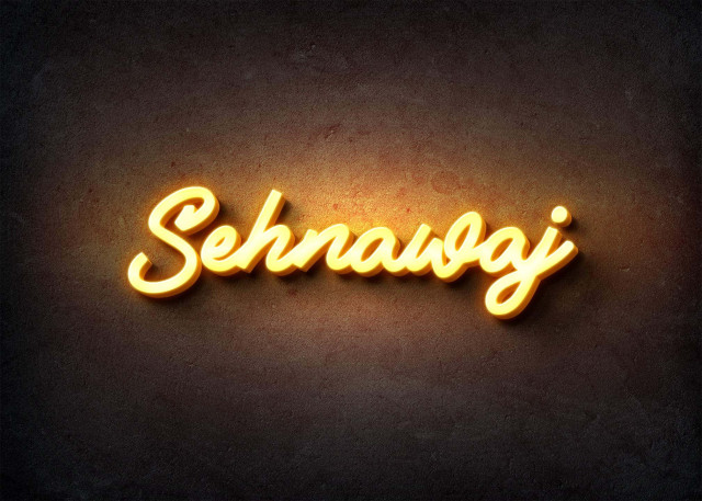 Free photo of Glow Name Profile Picture for Sehnawaj