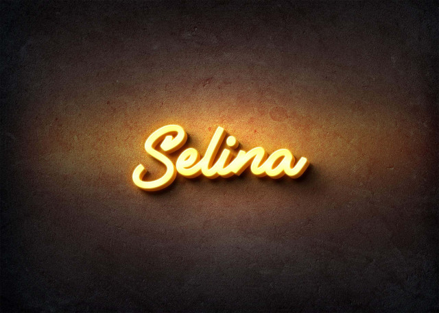 Free photo of Glow Name Profile Picture for Selina