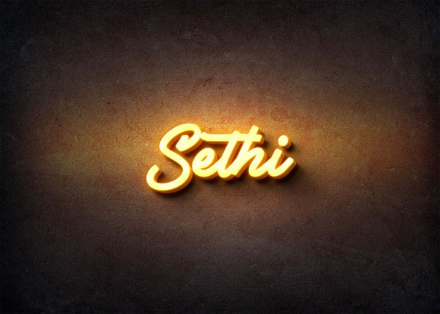 Free photo of Glow Name Profile Picture for Sethi