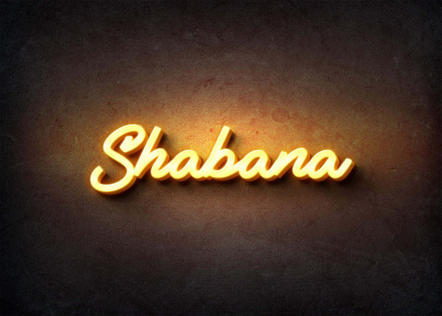Free photo of Glow Name Profile Picture for Shabana