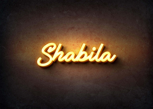 Free photo of Glow Name Profile Picture for Shabila