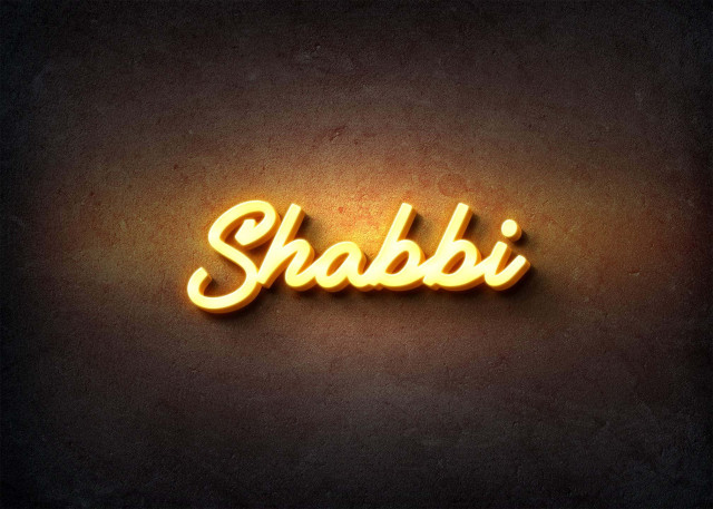 Free photo of Glow Name Profile Picture for Shabbi