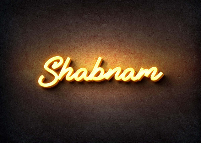 Free photo of Glow Name Profile Picture for Shabnam