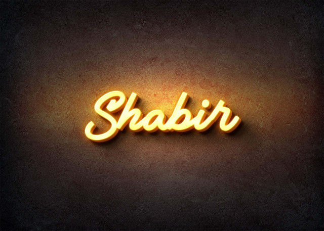 Free photo of Glow Name Profile Picture for Shabir