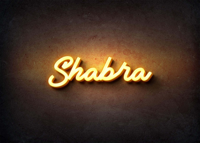 Free photo of Glow Name Profile Picture for Shabra