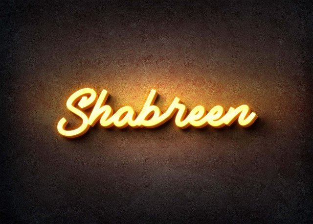 Free photo of Glow Name Profile Picture for Shabreen