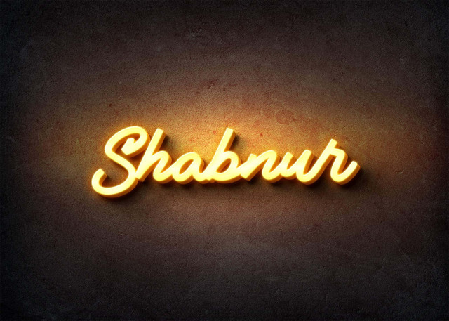 Free photo of Glow Name Profile Picture for Shabnur