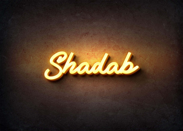 Free photo of Glow Name Profile Picture for Shadab