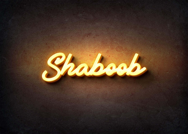 Free photo of Glow Name Profile Picture for Shaboob