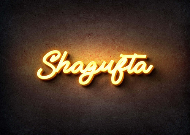 Free photo of Glow Name Profile Picture for Shagufta
