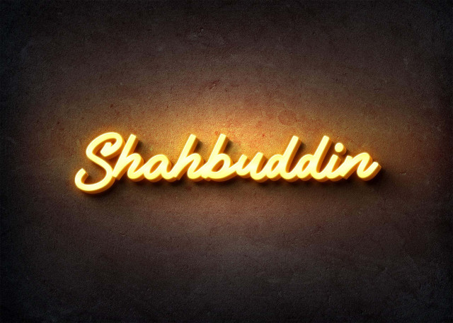 Free photo of Glow Name Profile Picture for Shahbuddin