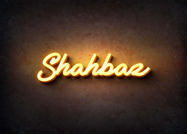 Free photo of Glow Name Profile Picture for Shahbaz