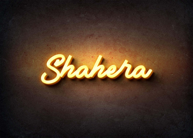 Free photo of Glow Name Profile Picture for Shahera