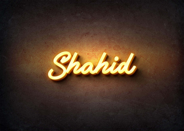 Free photo of Glow Name Profile Picture for Shahid