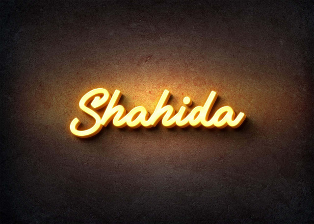 Free photo of Glow Name Profile Picture for Shahida
