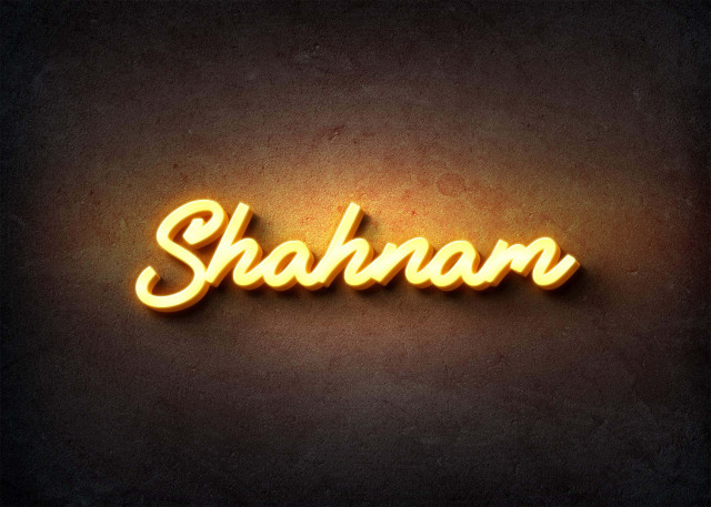 Free photo of Glow Name Profile Picture for Shahnam