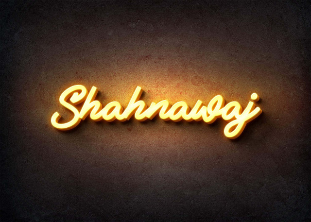 Free photo of Glow Name Profile Picture for Shahnawaj