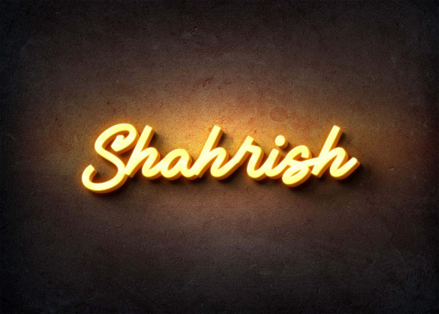 Free photo of Glow Name Profile Picture for Shahrish