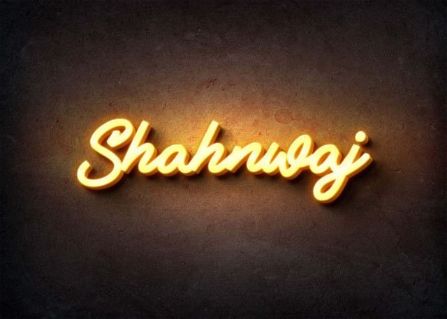 Free photo of Glow Name Profile Picture for Shahnwaj