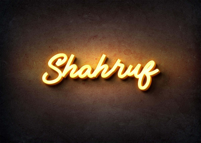 Free photo of Glow Name Profile Picture for Shahruf