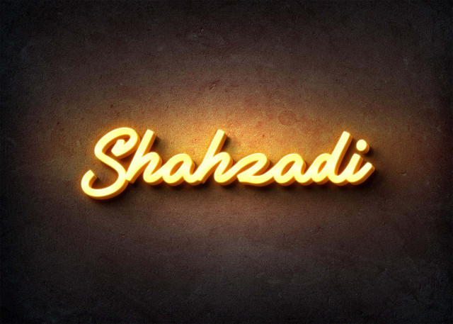 Free photo of Glow Name Profile Picture for Shahzadi