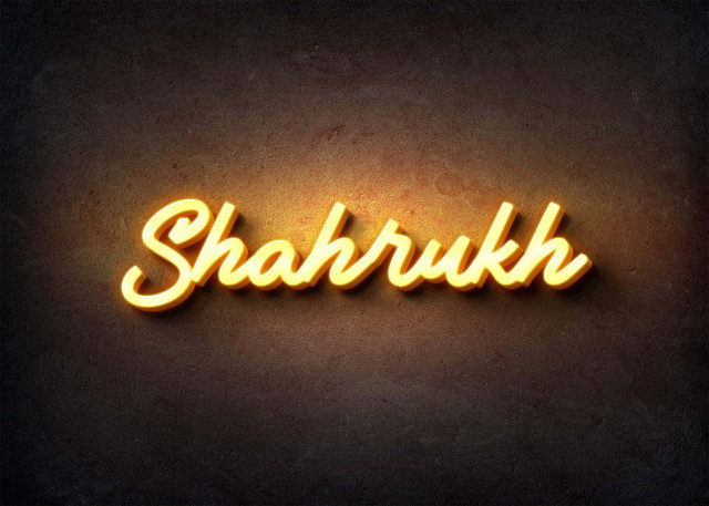 Free photo of Glow Name Profile Picture for Shahrukh