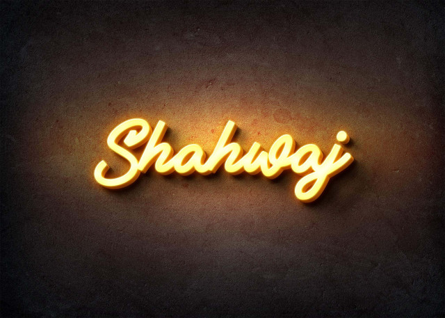 Free photo of Glow Name Profile Picture for Shahwaj