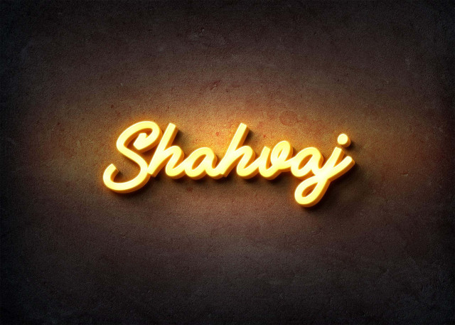 Free photo of Glow Name Profile Picture for Shahvaj